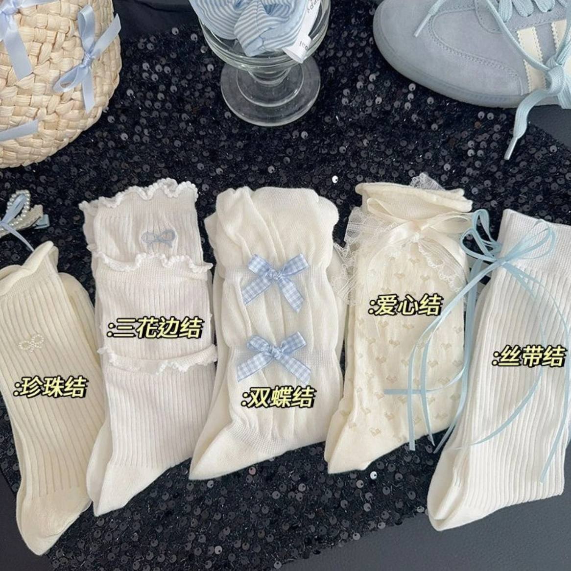 جوراب پرنسسی وارداتی آبی